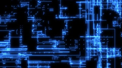 Animation CPU GPU Circuit Board. 3D visualization Microchip Augmented Virtual Re Stock Footage 241796612