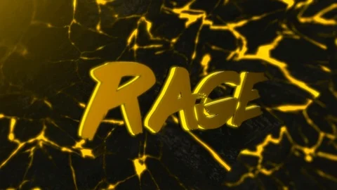 Animation of cracking surface over the breaking out yellow lava with 3D Race Video stock 104732976