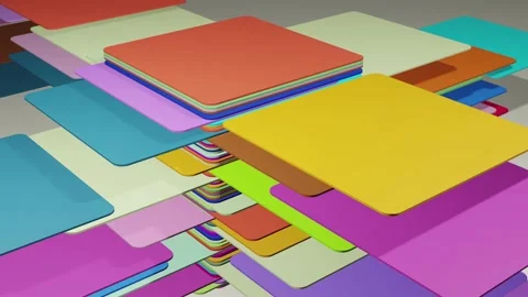 Animation of a cube formed by colored lines Stock Footage 229770043