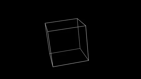 Animation Of Cube Gridlines On A Black B... | Stock Video | Pond5