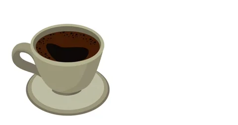 Animation of a cup of coffee Vídeos de archivo 343261702