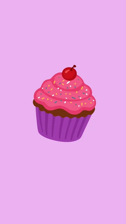 Animation cupcake sliding across plain backdrop scene Stock Footage 336893150