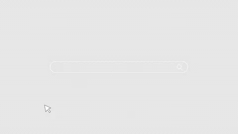 Animation of a cursor clicking a search bar with a blinking line on alpha b.. Stock Footage 318317194