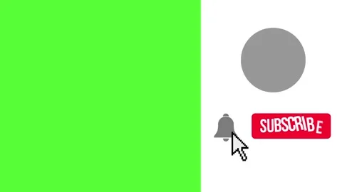 Animation of the cursor pressing the subscribe button and the bell. Stock Footage 153484542