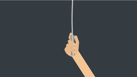 Animation of the curtain transition. Pull the switch. Transformation Stock Footage 132098805