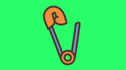 Animation cute brooch on green screen. Stock Footage 274572924