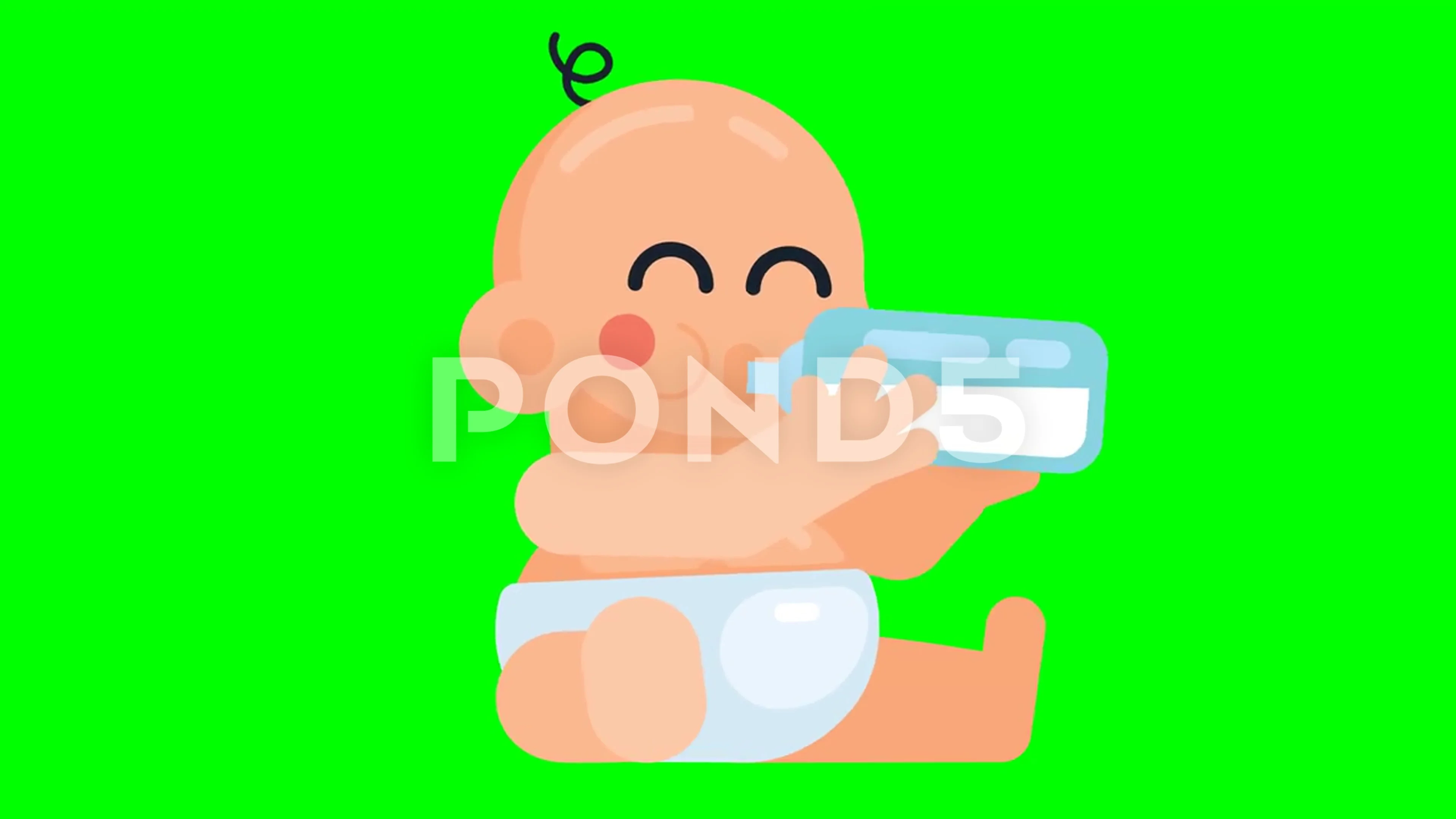 Animation of Cute little baby drinking m... | Stock Video | Pond5
