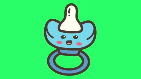 Animation cute nipple on green screen. Stock Footage 274572893