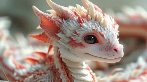 Animation cute the pink dragon background Stock Footage 284294344