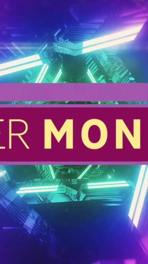 Animation of cyber monday text over neon pattern background Stock Footage 341659757