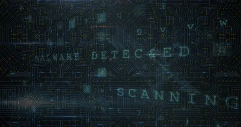 Animation of cyber security data processing over microprocessor connections Video stock 203883010