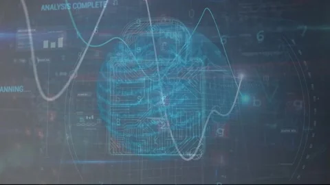 Animation of cyber security data processing over world map and globe against Stock Footage 329987876