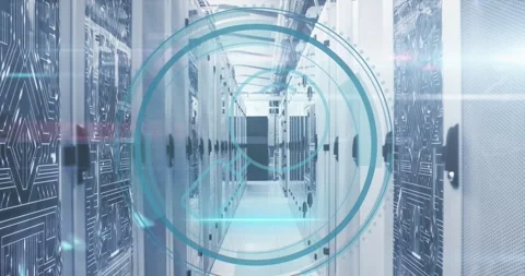 Animation of cyber security text banner and microprocessor connections against 스톡 동영상 329233709