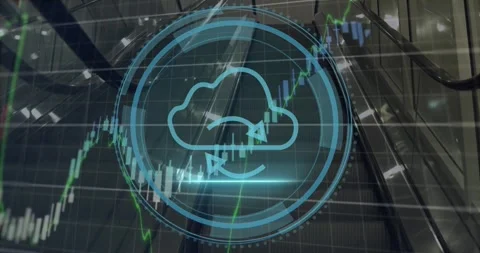 Animation of cyber security text, cloud,... | Stock Video | Pond5
