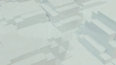 Animation of cyberattack warning over moving shapes on white background Video stock 218000464