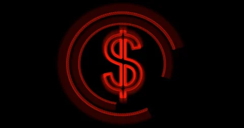 Animation of cycle loading with dollar symbol Stock Footage 92178815