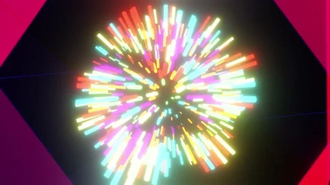 Animation of the cycle of VJ analyzers pulsating in the rhythm of music. Stock Footage 158784822