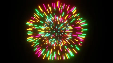 Animation of the cycle of VJ analyzers pulsating in the rhythm of music. Stock Footage 158825384