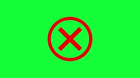 Animation of a danger warning, icon green background. Stock Footage 337466777