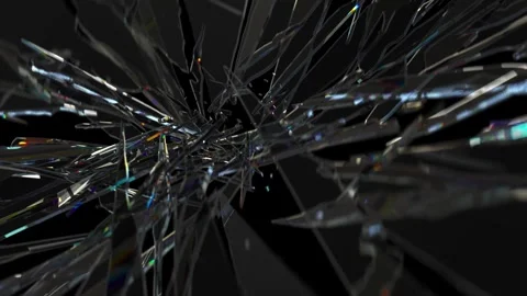 Animation  Dark glass wall explosion Stock Footage 280825449