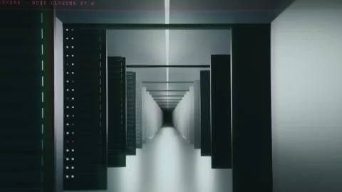 Animation for a Dark server room Stock Footage 333830818