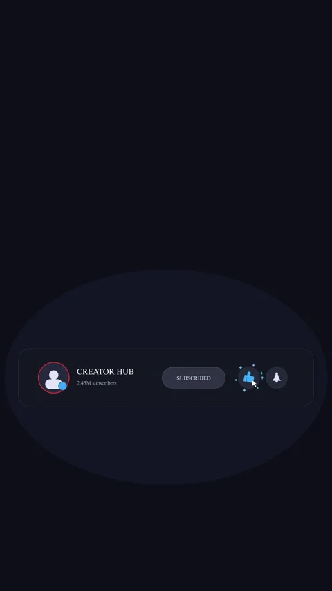 Animation of dark UI widget button click interface element loop Stock Footage 346642282