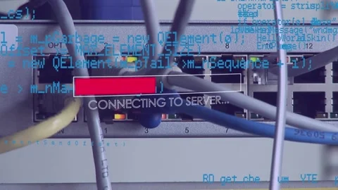 Animation of data loading and processing over computer server Stock Footage 162895277