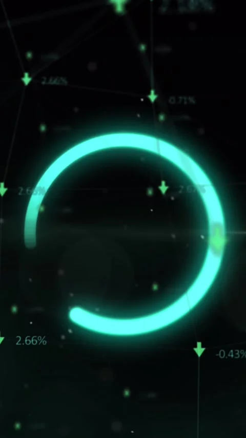 Animation of data loading ring on black background Vídeos de archivo 342136516
