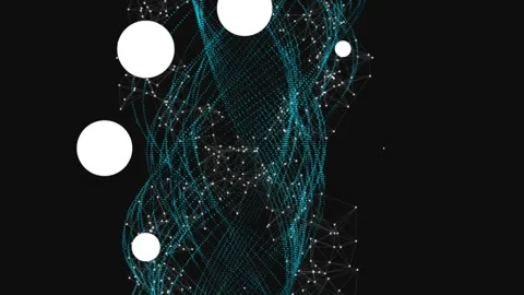 Animation of data loading ring over network of connections Stock Footage 312532495
