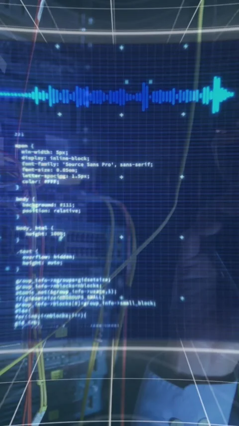 Animation of data over asian male it engineer with phone checking computer Stock Footage 324557525