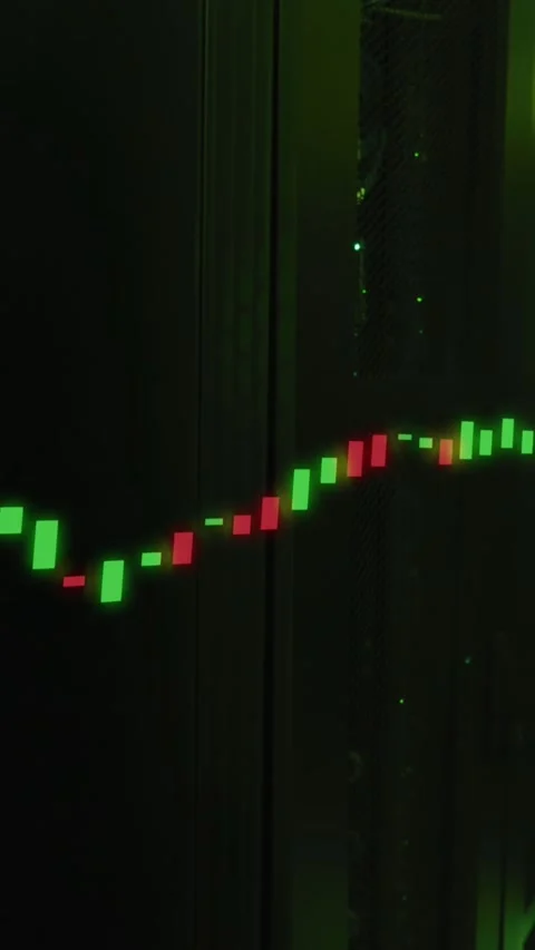 Animation of data processing against computer server room Stock Footage 342650735