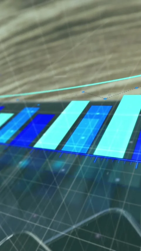 Animation of data processing against digital tablet, smartphone and coffee cup Stock Footage 344614320