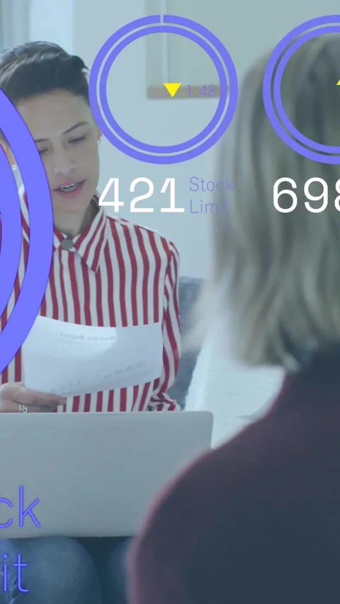 Animation of data processing against diverse colleagues passing a document at Stock Footage 319415656