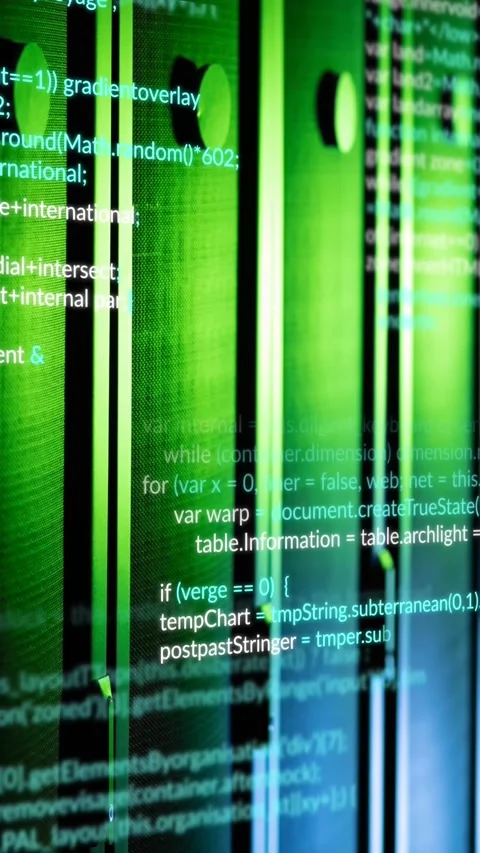 Animation of data processing against empty computer server room Stock Footage 321323832