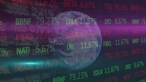 Animation of data processing and binary coding over blue eye Video stock 208409901