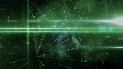 Animation of data processing and binary coding over road traffic in fast motion Stock Footage 316517219