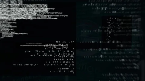 Animation of data processing and binary coding on blue background Video stock 325962339