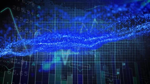 Animation of data processing and binary coding on blue background Stock Footage 328927264
