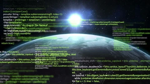 Animation of data processing and blue light spot against spinning globe against Stock Footage 330771740