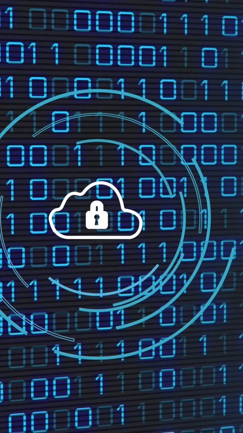 Animation of data processing and cloud over black background Stock Footage 342801810