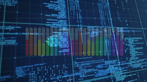 Animation of data processing and colorfu... | Stock Video | Pond5