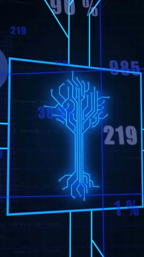 Animation of data processing and computer circuit board over dark background Stock Footage 343995527