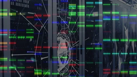 Animation of data processing and connect... | Stock Video | Pond5