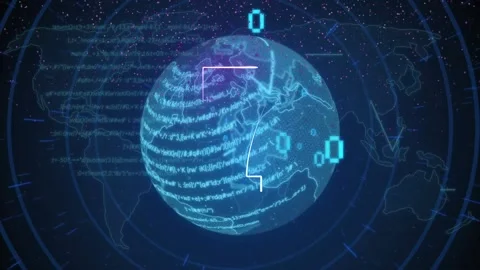 Animation of data processing and countdo... | Stock Video | Pond5