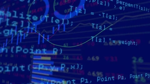 Animation of data processing and diagram... | Stock Video | Pond5