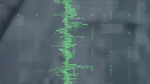 Animation of data processing and diagrams over stones 스톡 동영상 313018229