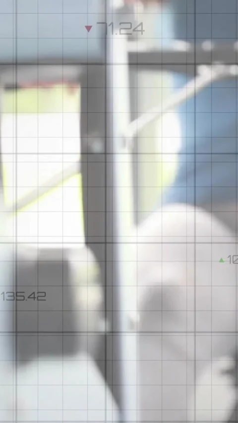 Animation of data processing and diagrams over caucasian woman exercising Stock Footage 320280384