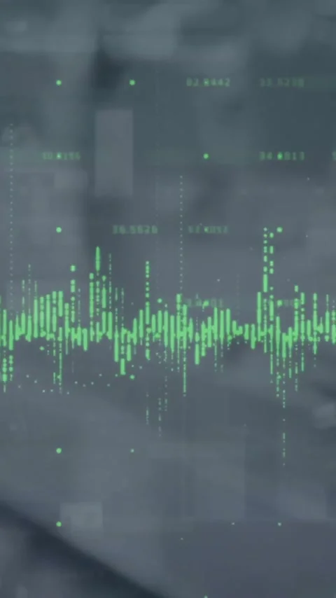 Animation of data processing and diagrams over stones 스톡 동영상 320512819