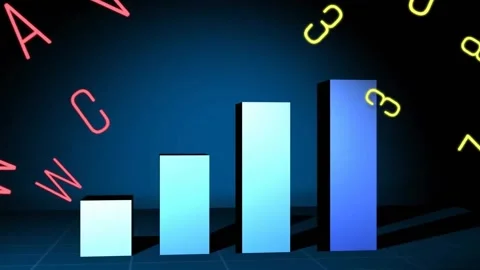 Animation of data processing and diagrams over black background Stock Footage 328457777