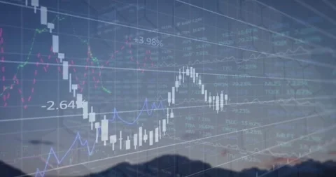 Animation of data processing and diagrams over cityscape Stock Footage 329110582